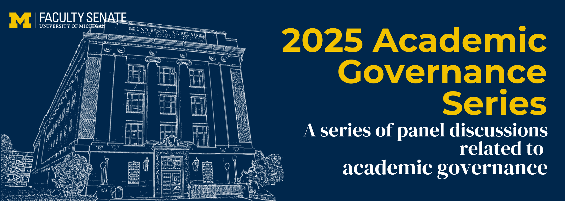 Banner for the 2025 Academic Governance Series. 