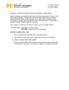 DMNC Charge 2025-2026 | U-M Faculty Senate
